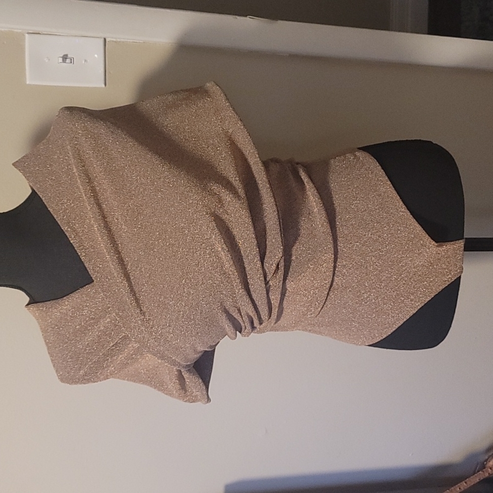 Cross front bodysuit Size L Brand new never worn! Can be worn off shoulders.